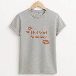 Hot Girl Summer Kisses Unisex Grey T-Shirt