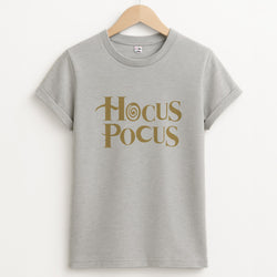 Text - Hocus Halloween Unisex Grey T-Shirt