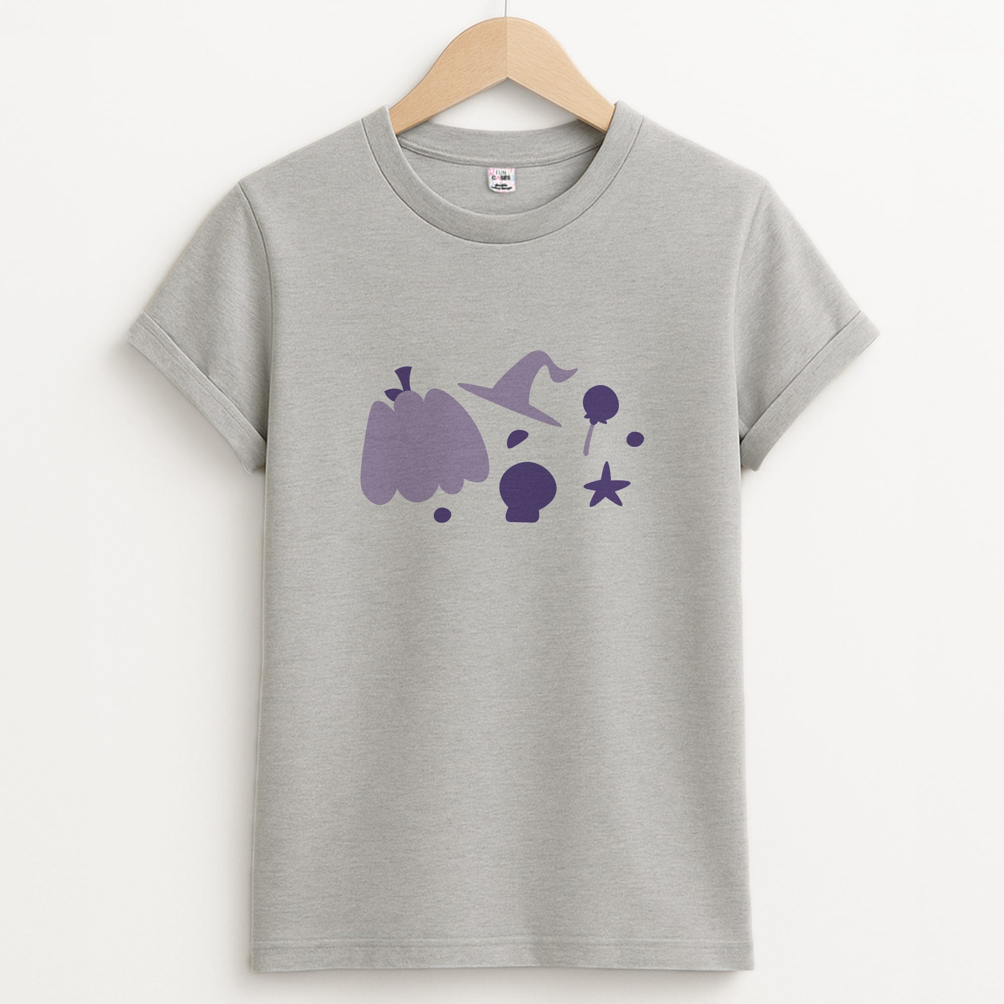 Halloween Pattern 5 Unisex Grey T-Shirt