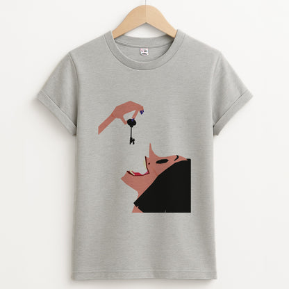 Key - Caroline Unisex Grey T-Shirt