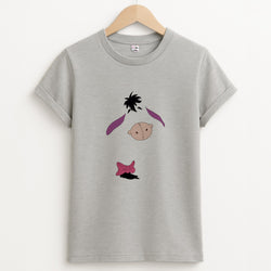 Faceless Donkey Unisex Grey T-Shirt