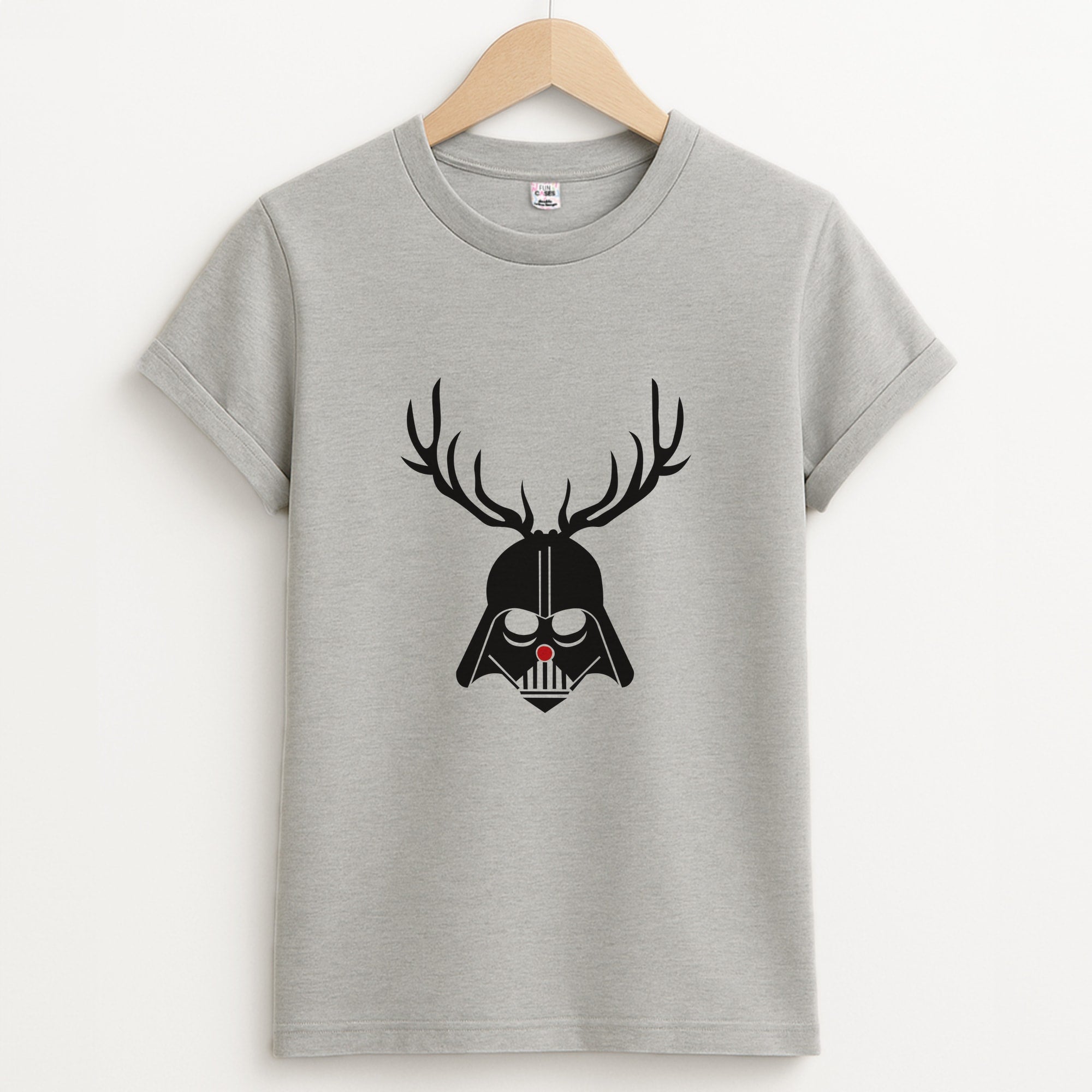 Christmas Darth Vader Unisex Grey T-Shirt