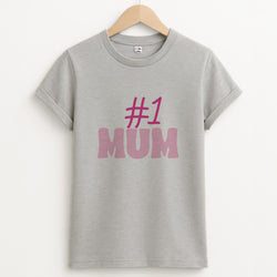Number One Mum  Unisex Grey T-Shirt