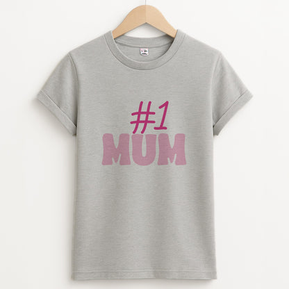Number One Mum  Unisex Grey T-Shirt