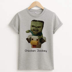 Chicken Jockey  Unisex Grey T-Shirt