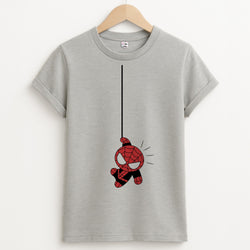 Gray Hanging Spider Hero Unisex Grey T-Shirt