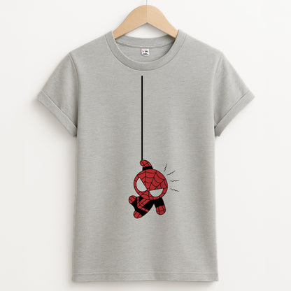 Gray Hanging Spider Hero Unisex Grey T-Shirt