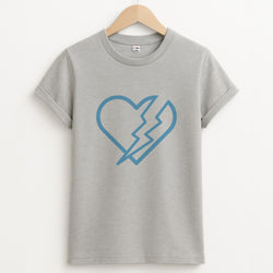 Lightning Heart Unisex Grey T-Shirt