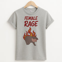 Female Rage Unisex Grey T-Shirt