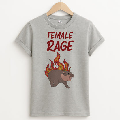 Female Rage Unisex Grey T-Shirt