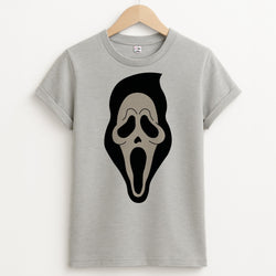 Pink Ghostface Pattern - Scream Unisex Grey T-Shirt