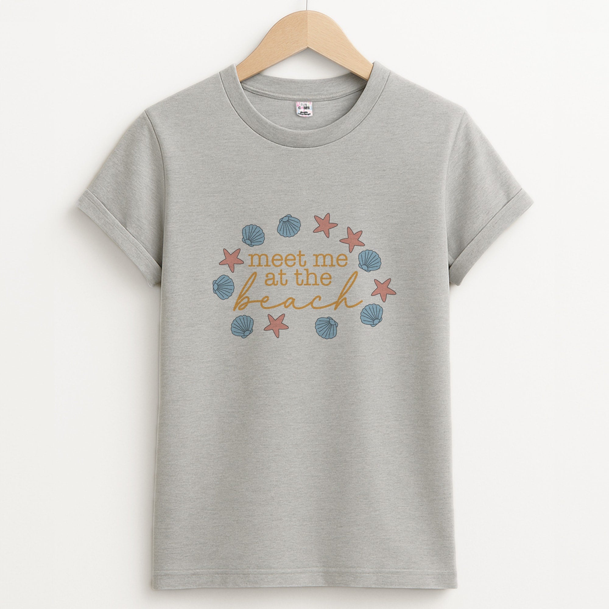 Meet Me At The Beach - Summer Unisex Grey T-Shirt