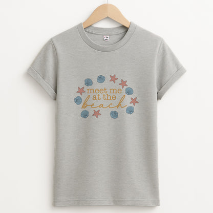 Meet Me At The Beach - Summer Unisex Grey T-Shirt
