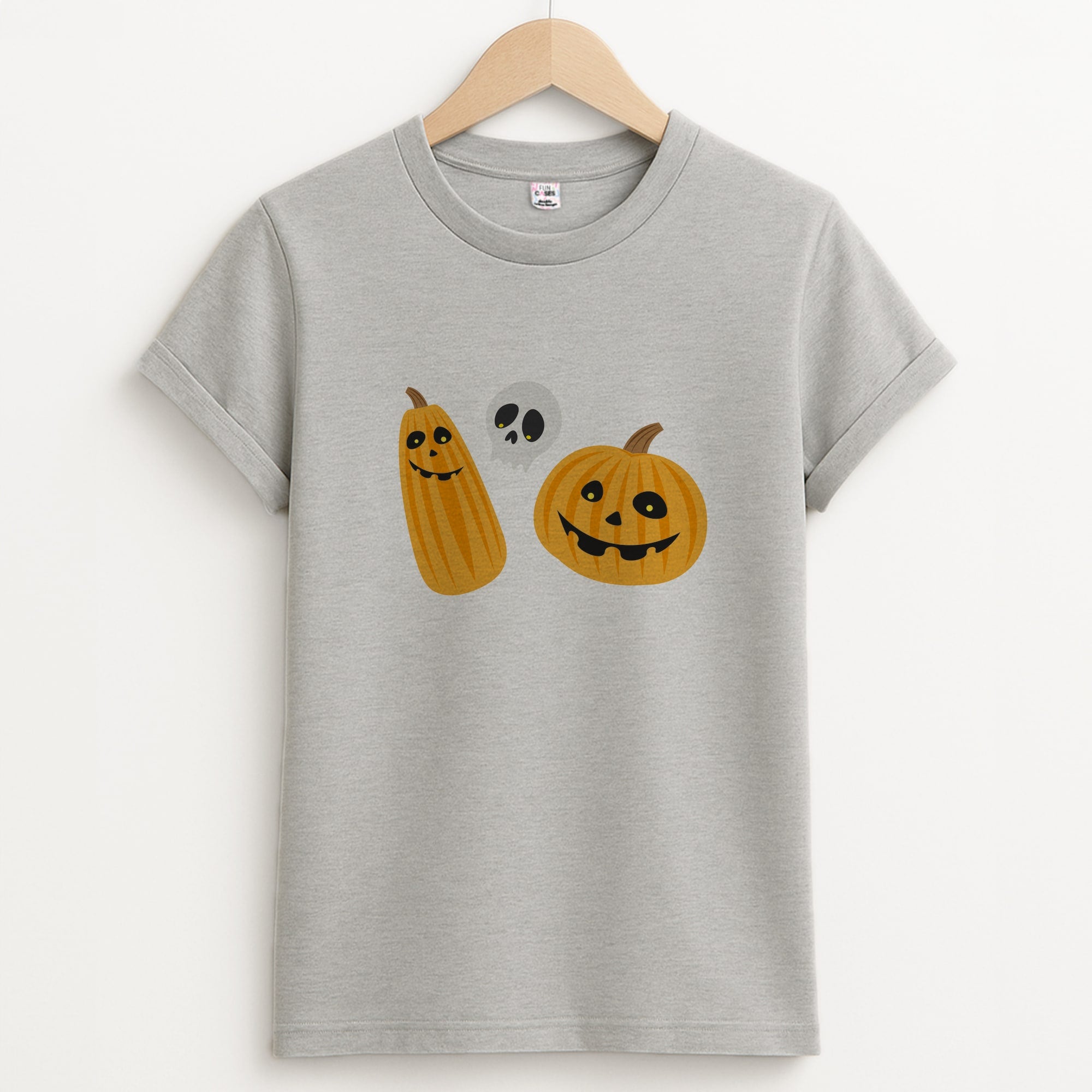 Halloween Pattern 1 Unisex Grey T-Shirt
