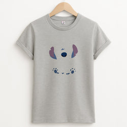 Alien Blue Unisex Grey T-Shirt