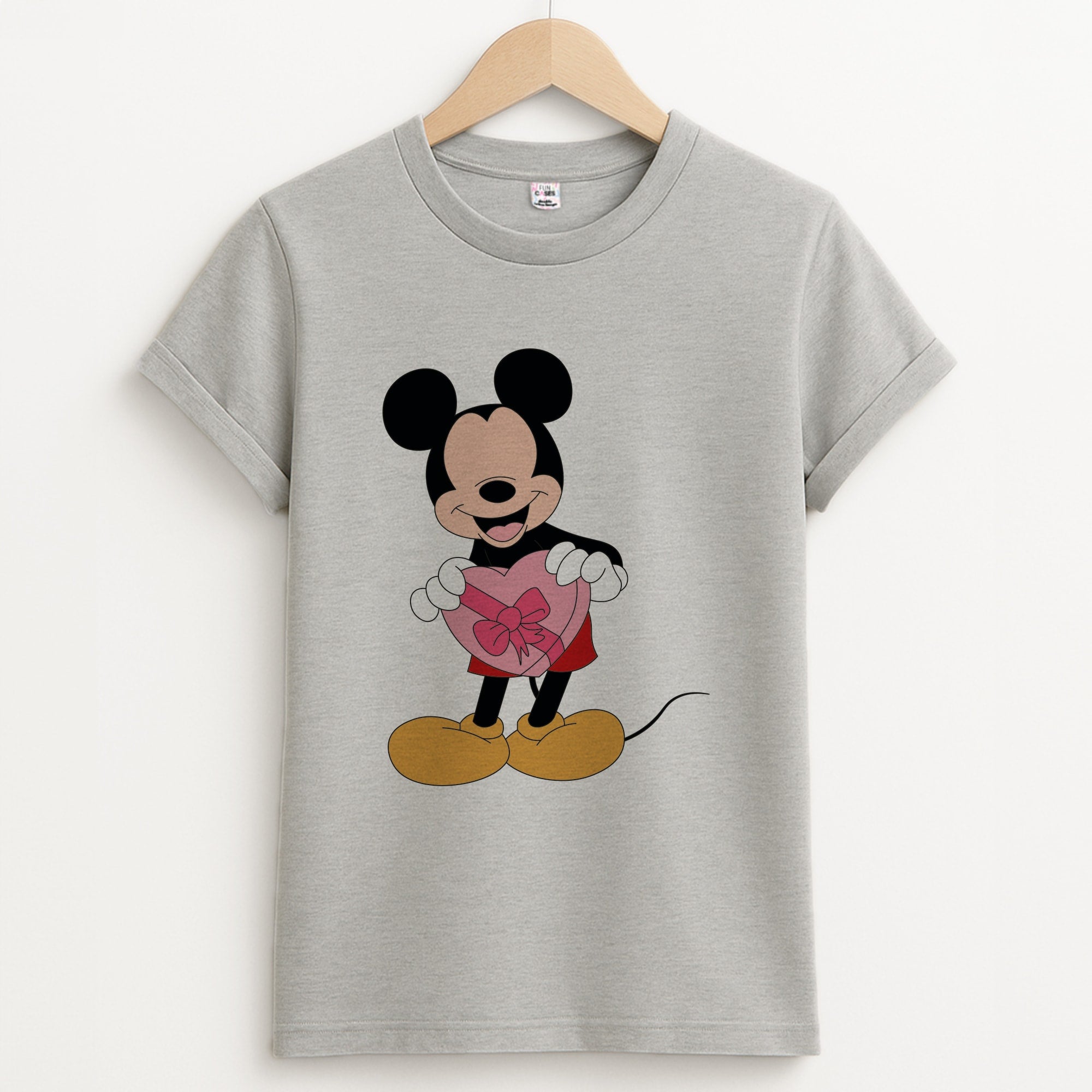 Mickey's Gift Valentine's Unisex Grey T-Shirt