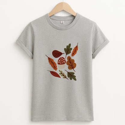 Autumn Pattern Unisex Grey T-Shirt