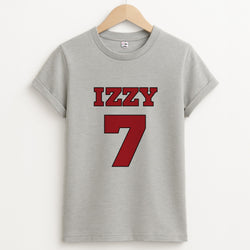 Black And White Stripes - Personalised Football   Unisex Grey T-Shirt