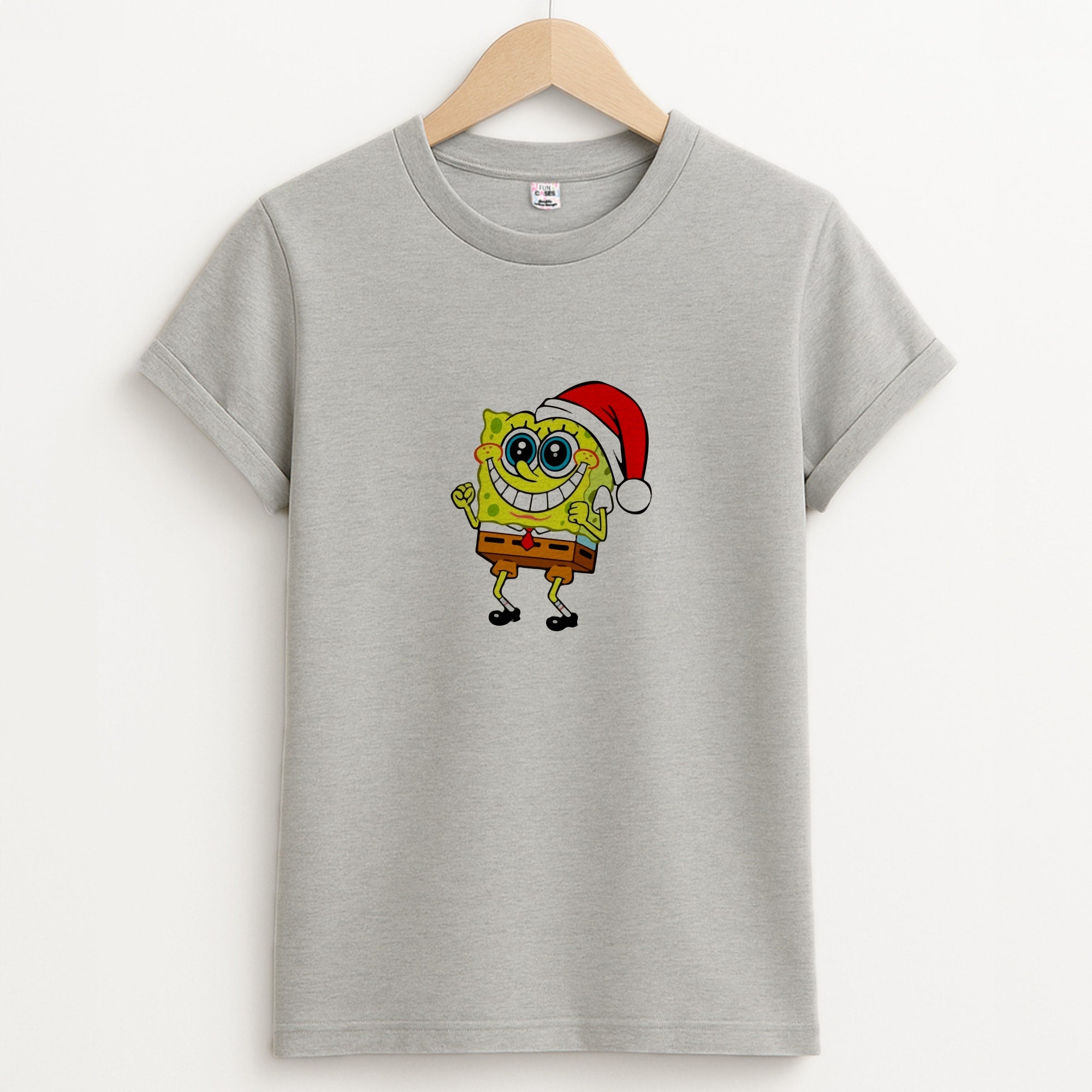 Sponge - Christmas Unisex Grey T-Shirt