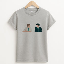 Blue And Yellow - Heart TV Unisex Grey T-Shirt