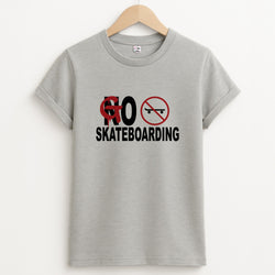 Go Skateboarding - Skate Aesthetic  Unisex Grey T-Shirt