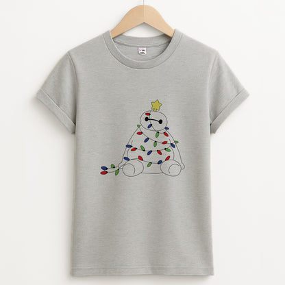 Baymax Christmas Unisex Grey T-Shirt