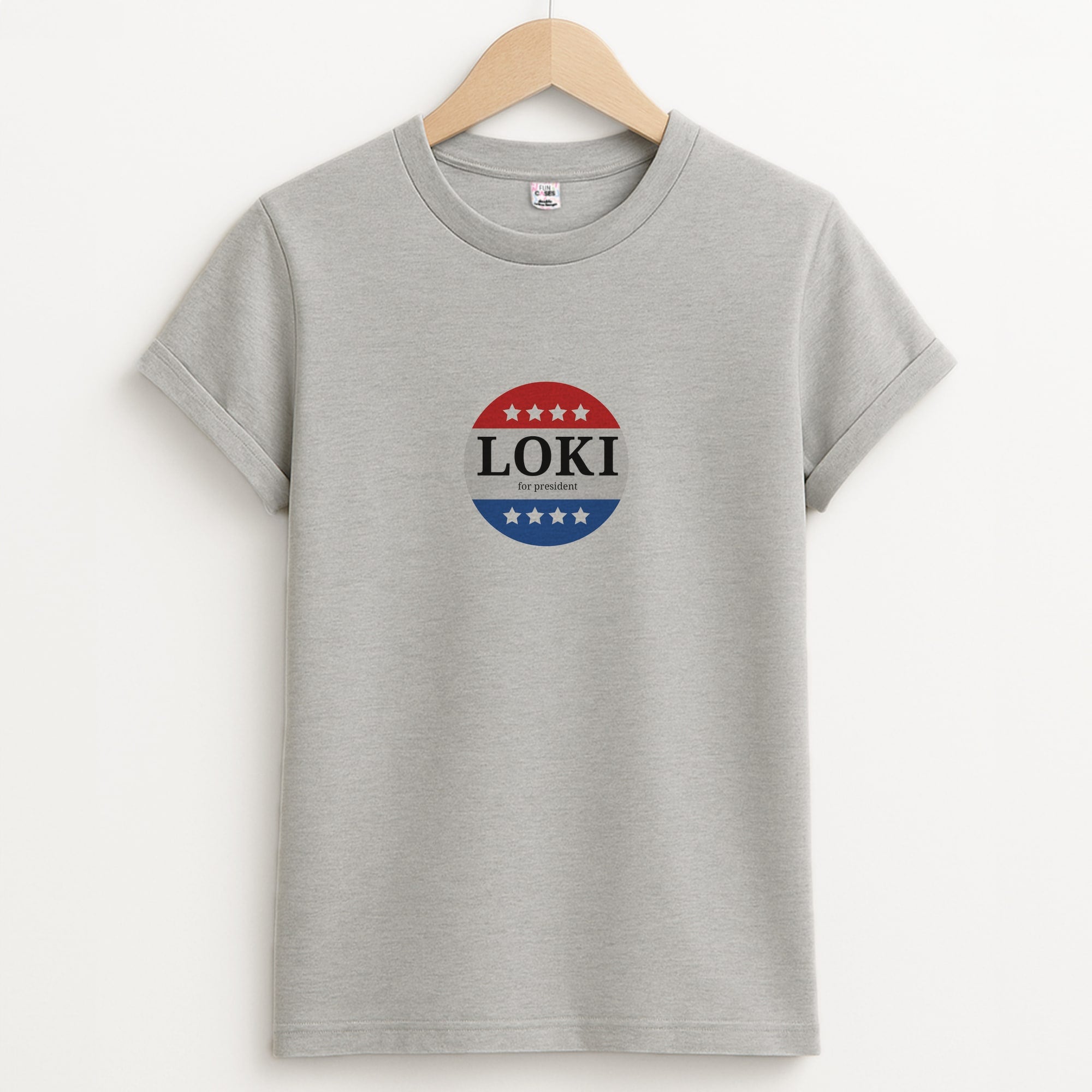 Loki For President Unisex Grey T-Shirt