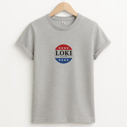 Loki For President Unisex Grey T-Shirt