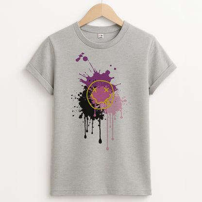 Pink Graffiti - Skate Aesthetic  Unisex Grey T-Shirt
