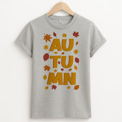 Leaves - Autumn Unisex Grey T-Shirt