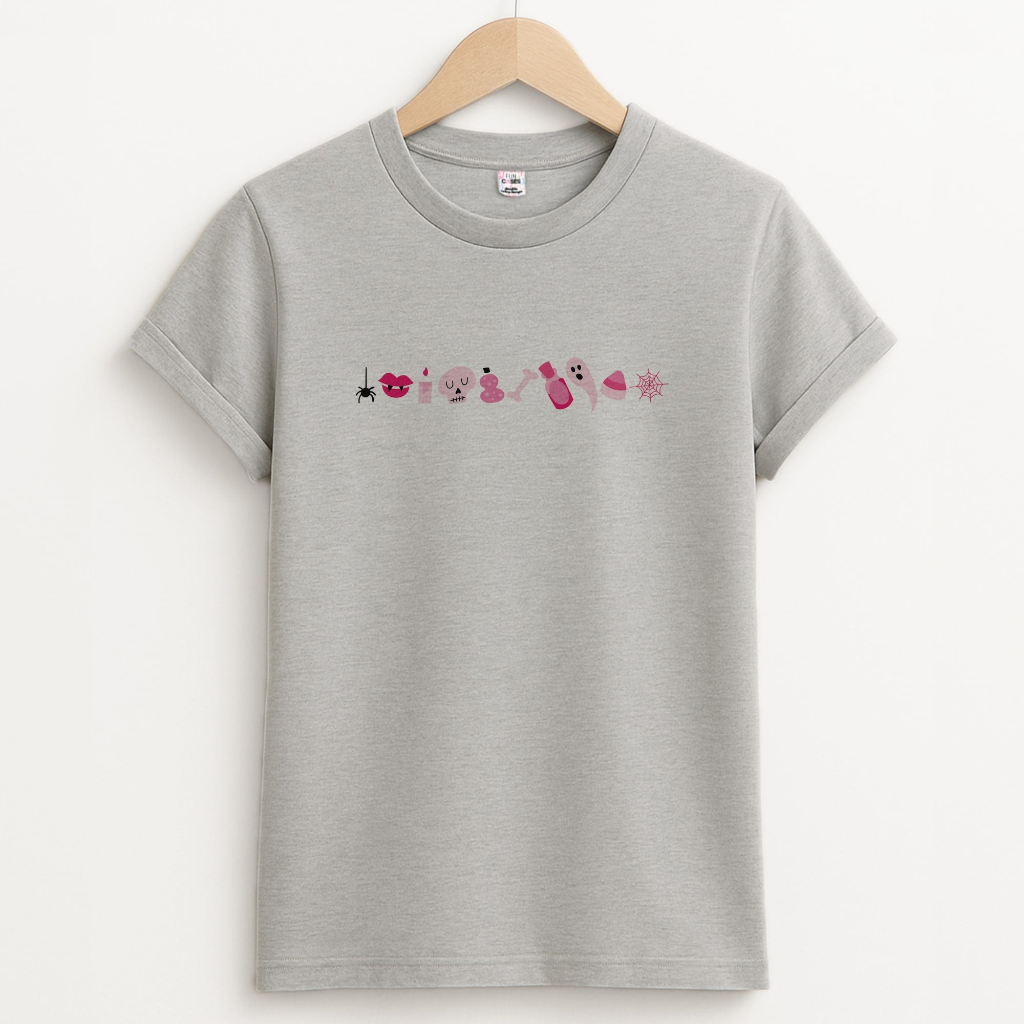 Halloween Pattern 12 Unisex Grey T-Shirt