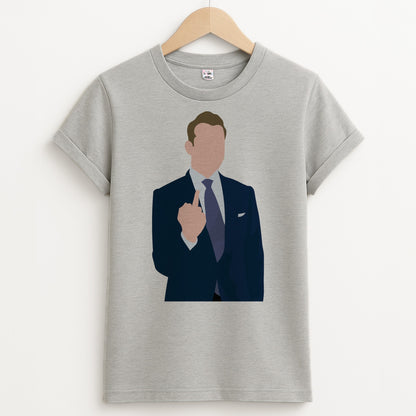 Middle Finger Unisex Grey T-Shirt