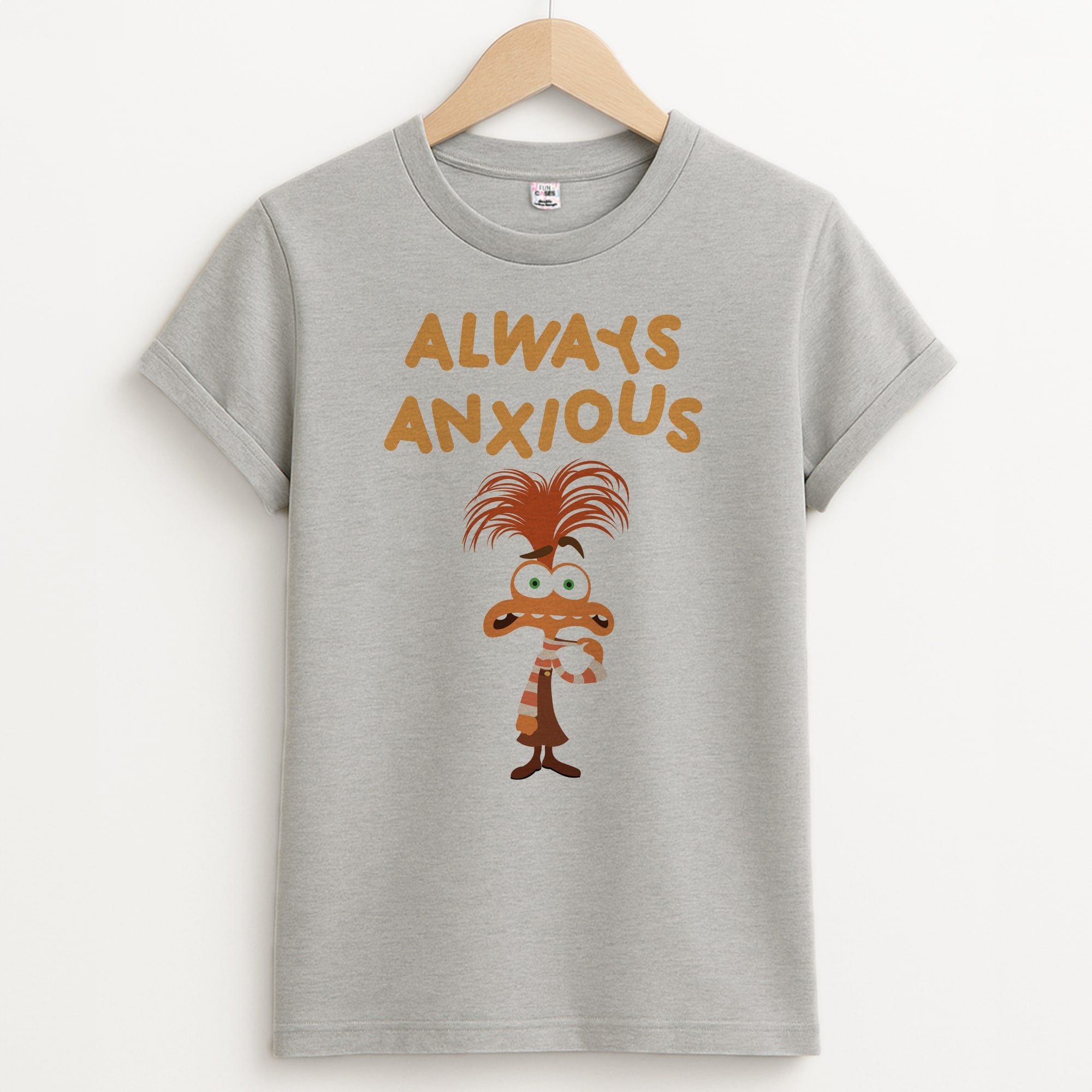 Always Anxious - Inside Out Unisex Grey T-Shirt