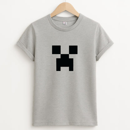 Creeper Face - Mining Unisex Grey T-Shirt