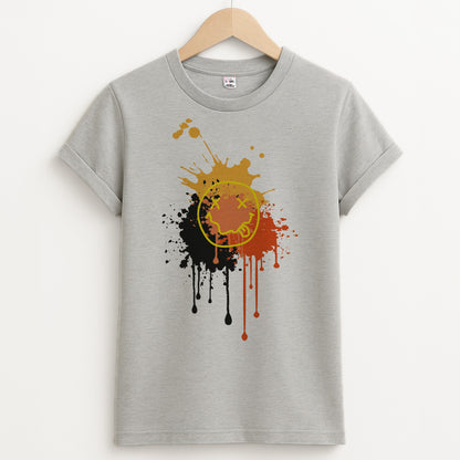 Orange Graffiti - Skate Aesthetic  Unisex Grey T-Shirt