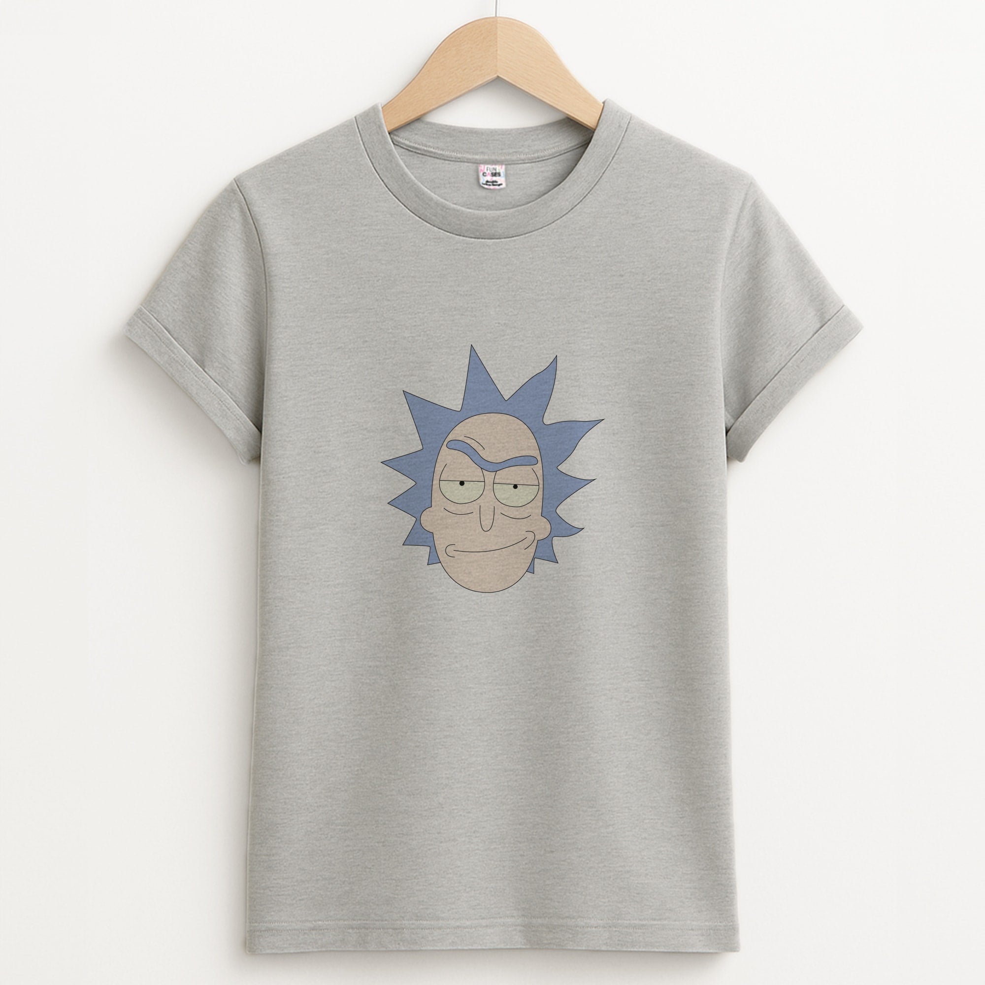 Smirk - Rick And Morty Unisex Grey T-Shirt