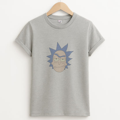 Smirk - Rick And Morty Unisex Grey T-Shirt