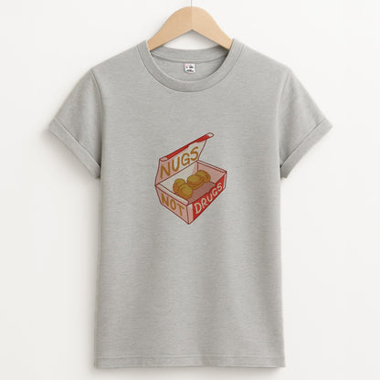 Nugs not Drugs Tumblr Style Unisex Grey T-Shirt