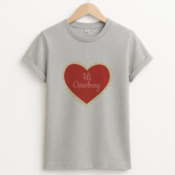 Hi Cowboy - Western  Unisex Grey T-Shirt