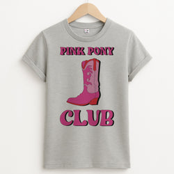 Zebra Print Pink Pony Club Unisex Grey T-Shirt
