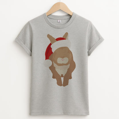 Rabbit Christmas Ears Unisex Grey T-Shirt