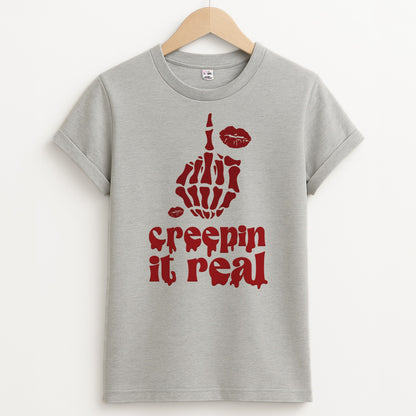 Creepin It Real Unisex Grey T-Shirt