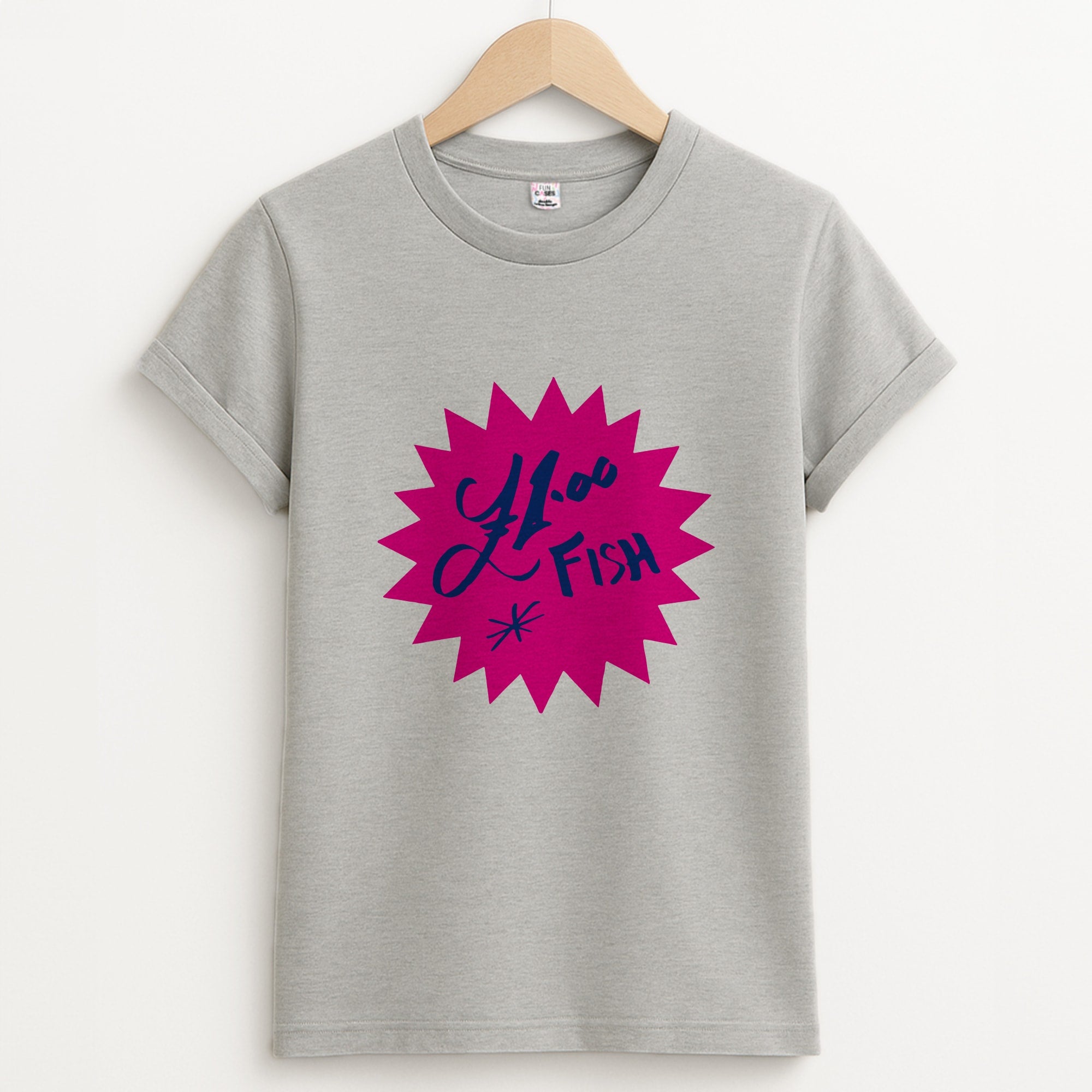 One Pound Fish - British Pop Culture Unisex Grey T-Shirt