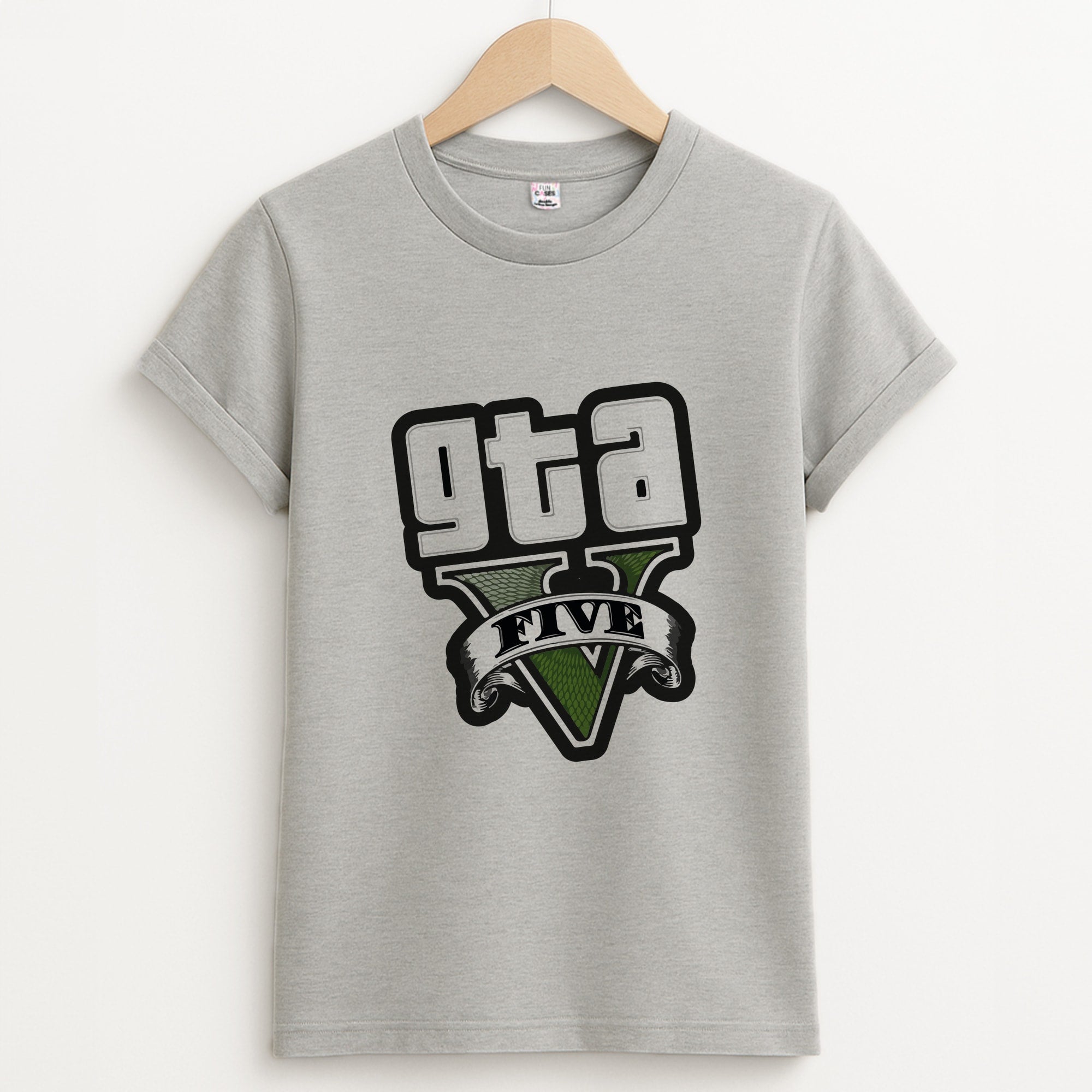 Green Five - Video Game Unisex Grey T-Shirt