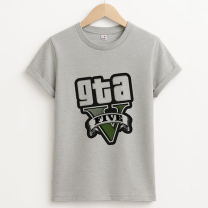 Green Five - Video Game Unisex Grey T-Shirt