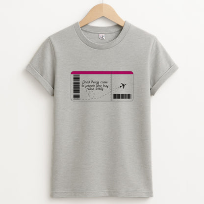 Buy Plane Tickets - Travel Unisex Grey T-Shirt