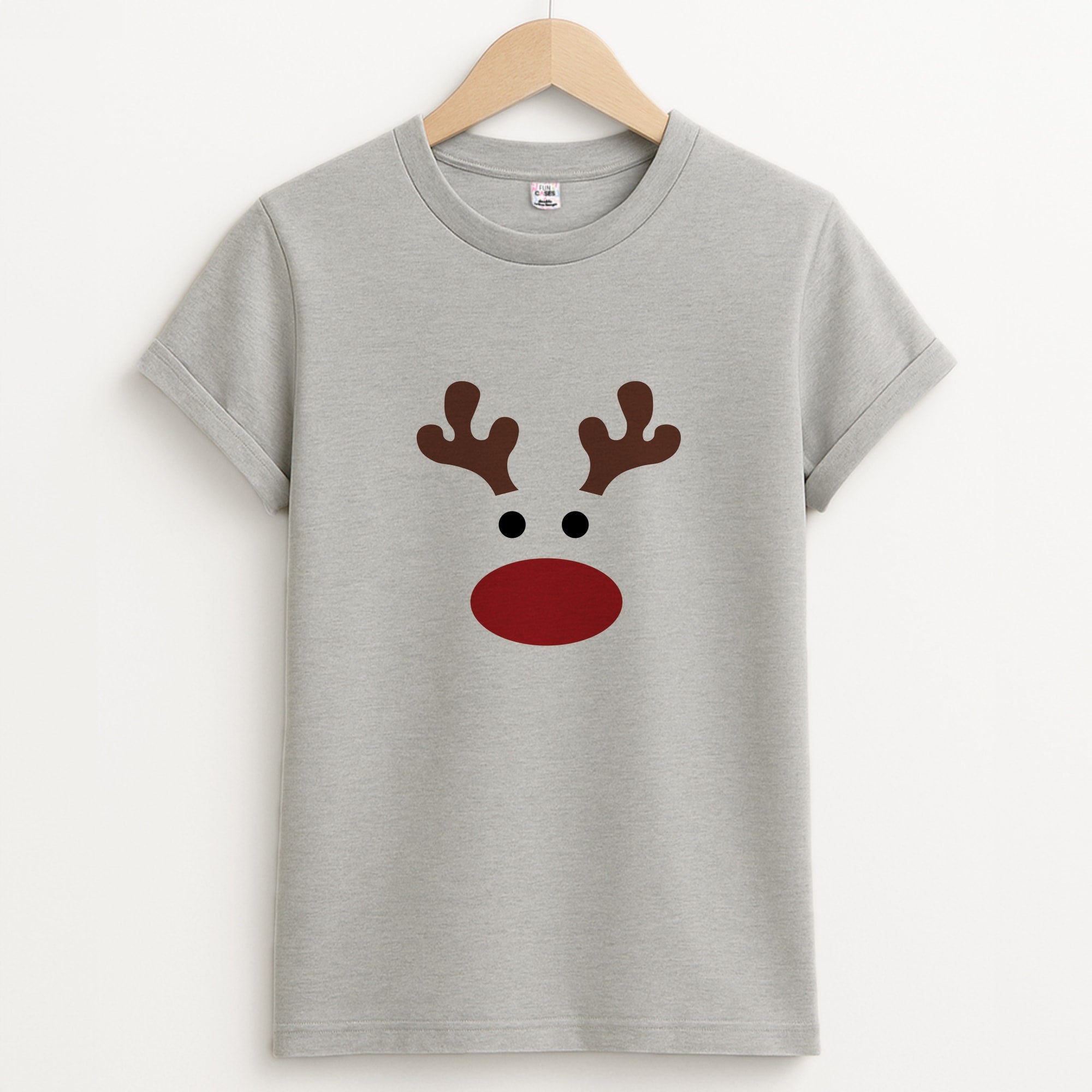 Rudolph Red Nose - Christmas Unisex Grey T-Shirt