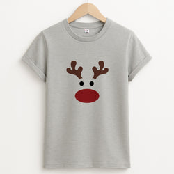 Rudolph Red Nose - Christmas Unisex Grey T-Shirt