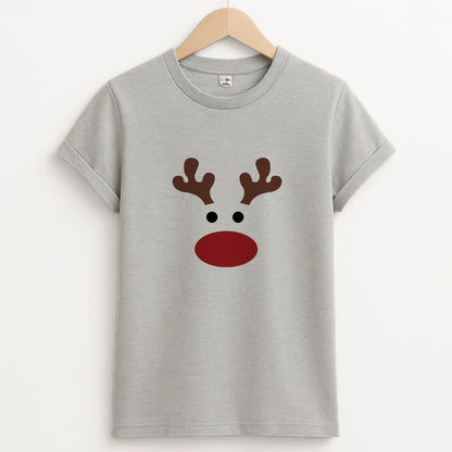Rudolph Red Nose - Christmas Unisex Grey T-Shirt