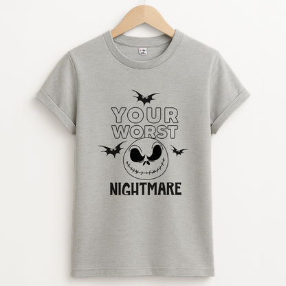 Your Worst Nightmare Purple Unisex Grey T-Shirt